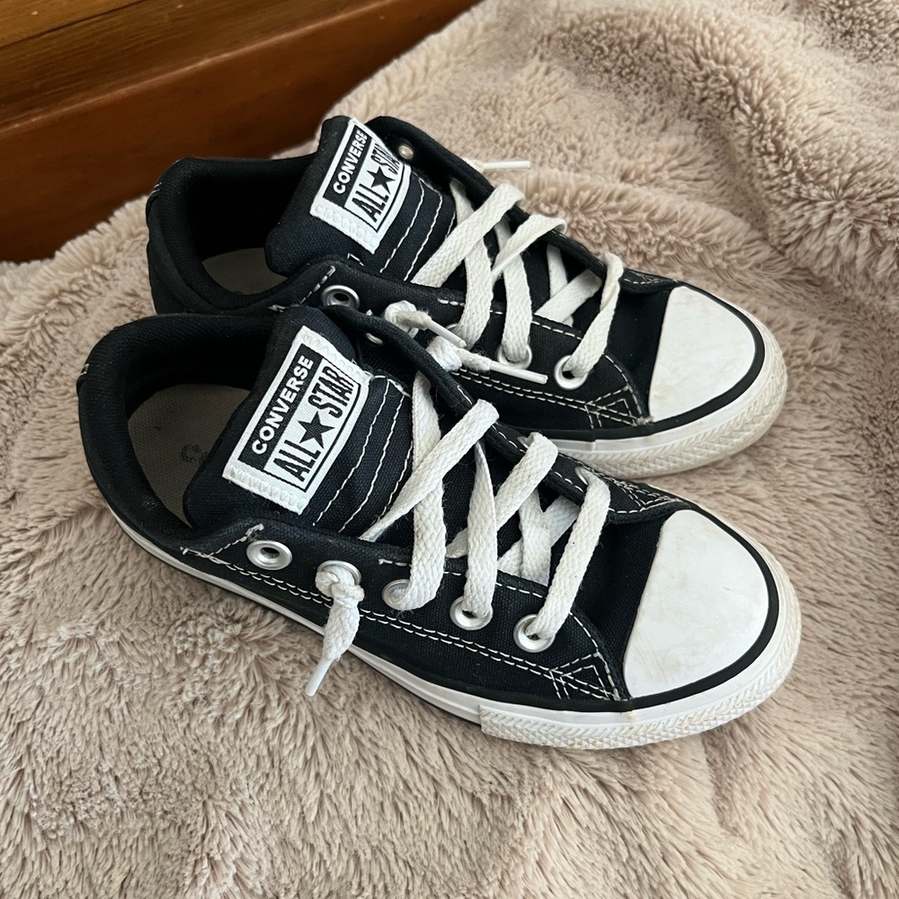 Converse Kids Black and White Sneakers - Picture 2 of 11